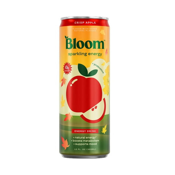 Bloom Sparkling Energy, Crisp Apple, 12 fl. oz., 12 pk.