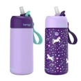 thumbnail image 1 of Bentgo 2-Pack Kids Stainless Steel 14 oz Water Bottle Set, Assorted Designs, 1 of 6