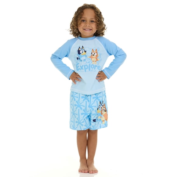 Character Boys 2 Piece Rashguard and Swim Trunk Set