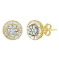 thumbnail image 3 of 0.46 CT. T.W. Diamond Round/Baguette Earrings in 14K Gold, 3 of 7