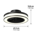 thumbnail image 9 of Artika Elton Fandelier Black with Remote Dimmable Light, 2700K-6000K, 9 of 9