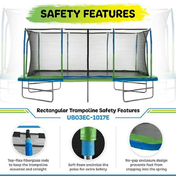 Upper Bounce Mega Trampoline with Fiber Flex Enclosure System, 10