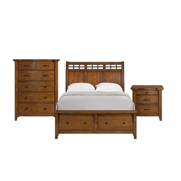 Society Den Joseph Sleigh Storage Bedroom Set, Assorted Sizes and Sets