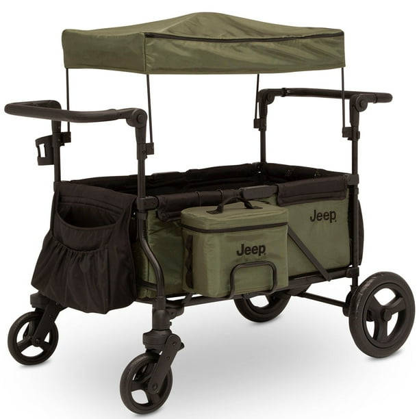Jeep Wrangler Deluxe Stroller Wagon + Accessories Black/Green - Samsclub.com