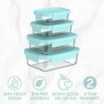thumbnail image 2 of Bentgo 8-Piece Leak-Proof Glass Food Storage Set, Soft Aqua, 2 of 7