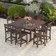 thumbnail image 1 of POLYWOOD Gulf Shores Farmhouse Trestle Counter Side Chair Set, 9pc, 1 of 8