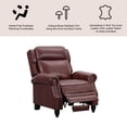 thumbnail image 2 of Pollenza Leather Pushback Recliner Chair, 2 of 8