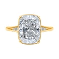 thumbnail image 2 of Lab Created Center Cut Elongated Cushion Diamond Ring in 14K Gold, 2 of 5