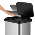 thumbnail image 4 of Glad 20-Gallon Stainless Steel Sensor Trash Can, 4 of 8