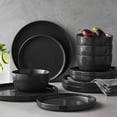 thumbnail interactive-video image 1 of Member's Mark 12-Piece Modern Stoneware Dinnerware Set (Assorted Colors), 1 of 5