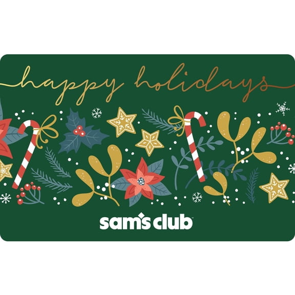 Sam's Club Green Candy Holiday Gift Card, Various Amounts