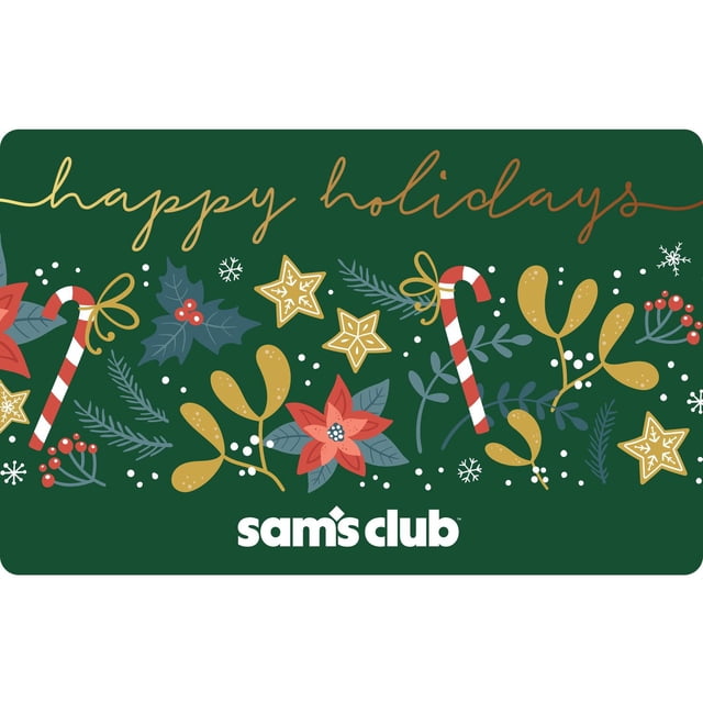 Sam's Club Green Candy Holiday Gift Card, Various Amounts