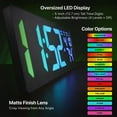 thumbnail image 3 of R.G.Bright LED Wall Clock with Outdoor Temperature and Under Glow, 3 of 9