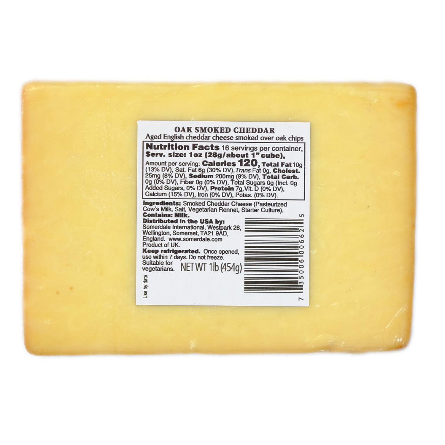 Somerdale Oak Smoked Cheddar, 1 lb
