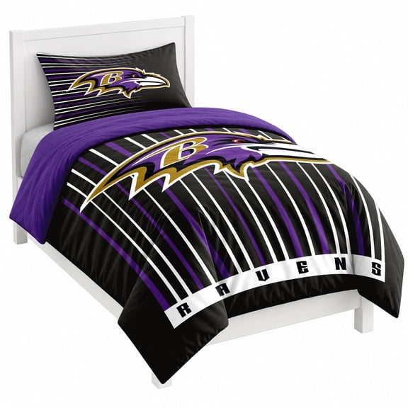 Logo Brands Baltimore Ravens Twin/Twin XL Comforter Set