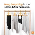 thumbnail image 3 of The Original Kangaroo™ Hanger is Made in Wisconsin, USA with 100% recycled material and a patented design. Clip in Pants, shirts, straps, tanks, jackets and even entire outfits on a single hanger!, 3 of 9