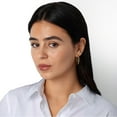 thumbnail image 5 of High Polish Hoop Earrings in 14K Gold, 5 of 6