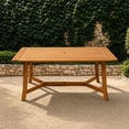 thumbnail image 4 of Member's Mark Catalina Teak Dining Set with Sunbrella Fabric, 7pc, 4 of 9