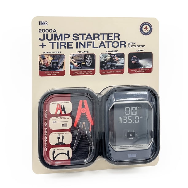 TINKR 4-in-1 Jump Starter with Air Pump & Power Bank - Samsclub.com