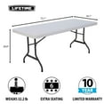 thumbnail image 2 of Lifetime 6' Commercial Grade Stacking Folding Table, 4 Pack, 2 of 12