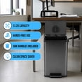 thumbnail image 3 of Simpli-Magic 50 Liter / 13.2 Gallon Step Trash Can with Soft-Close Lid, Hands-Free Foot Pedal, Built-In Odor Filter, Smudge Resistant Finish for Kitchen, Office, Dorm, Multiple Colors, 3 of 5