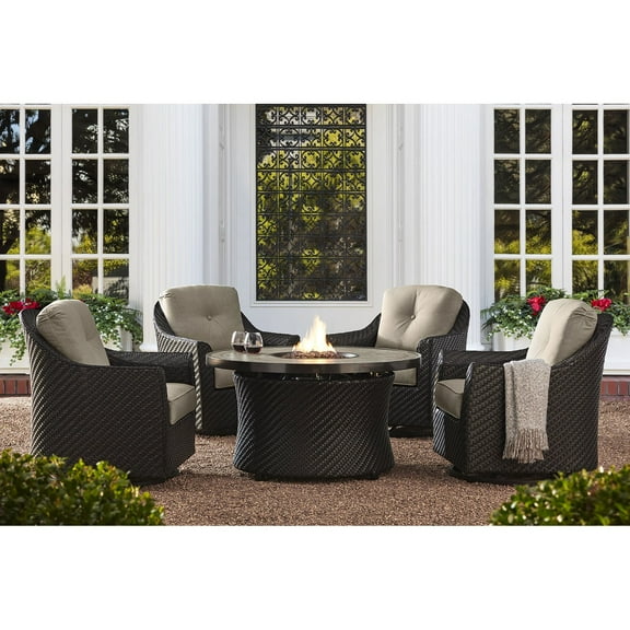 Member's Mark Heritage Fire Pit Chat Set with Sunbrella Fabric, 5pc