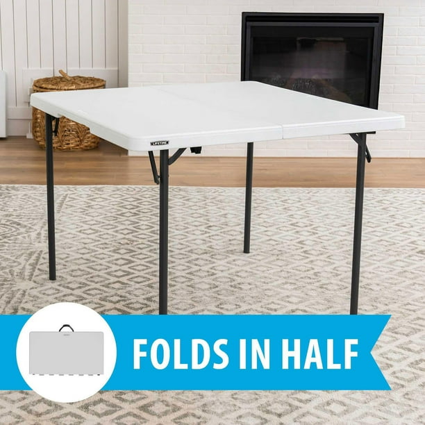 Lifetime 37-Inch Square Fold-In-Half Table Light Commercial