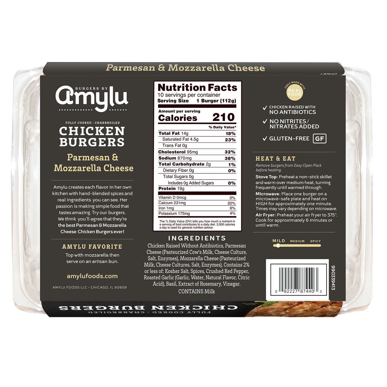Amylu Chicken Burgers Product