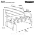 thumbnail image 12 of Lifetime Weather-Resistant Glider Bench, 12 of 12