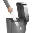 thumbnail image 3 of simplehuman 12-Gal Rectangular Step Can with Liner Pocket, Grey Plastic, 3 of 6