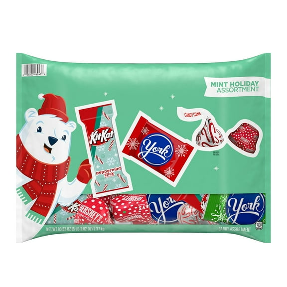 HERSHEY'S Christmas Assorted Mint Flavored Candy, 83.82 oz.