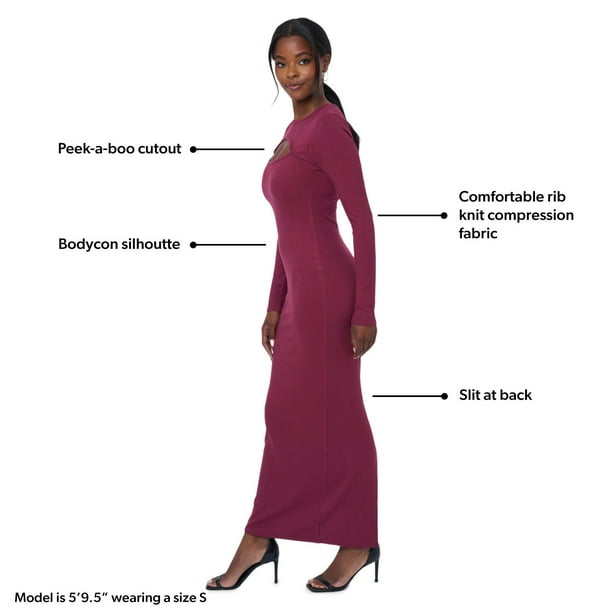 bodycon dress with wedges Bodycon Dress with Built-In Bra
