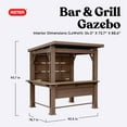 thumbnail image 4 of Keter 11' x 7' Signature Collection Resin Outdoor Bar Pine Gazebo, 4 of 16