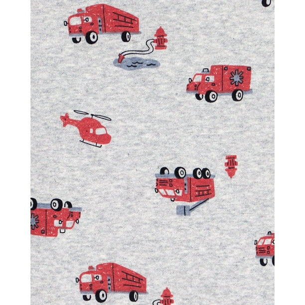 MOTHERCARE Baby Boys' Long Sleeve Bodysuits 3 Pack – Fire Engine & Truck Design, 100% Cotton, Brand New With Tags 9 thumbnail image