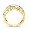 thumbnail image 3 of 1.18 CT. T.W. Baguette Cut Cross Over Diamond Band in 14K Gold, 3 of 7