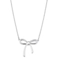 thumbnail image 3 of Rhodium Plated Adjustable Bow Necklace in Sterling Silver, 3 of 4