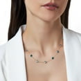 thumbnail image 4 of Multi Gemstone Station Necklace in 14K Gold, 4 of 6