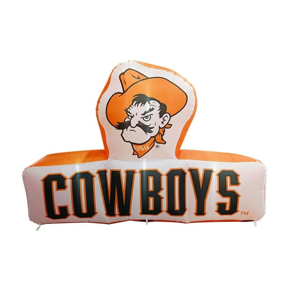 Logo Brands Oklahoma State Cowboys Pre-Lit 7’x10’ Team Inflatable