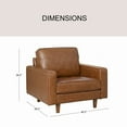 thumbnail image 4 of Jasper Mid-Century Top Grain Leather Armchair, 4 of 6