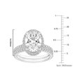 thumbnail image 3 of Lab Created Diamond 3.60 CT.T.W. Oval Cut Bridal Set, 3 of 8