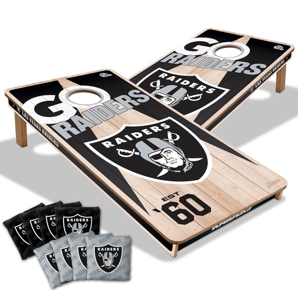 YouTheFan Las Vegas Raiders 2'x4' Cornhole Board Set