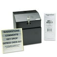 thumbnail image 1 of Safco Steel Suggestion/Key Drop Box with Locking Top, Black, 1 of 5