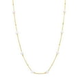 thumbnail image 1 of 14K Freshwater Cultured Pearl and High Polish Bead Necklace, 18", 1 of 5