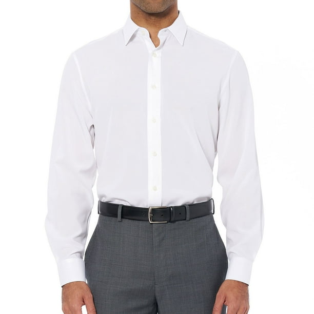 slim fit dress slacks Men's Slim Fit Total Stretch Performance Dress Shirt – Perry Ellis main image 0