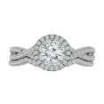 thumbnail image 2 of 0.95 CT. T.W. Round Cut Halo Diamond Ring & Band Set in 14K Gold, 2 of 5