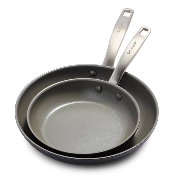GreenPan Chatham Hard Anodized Ceramic Nonstick Fry Pan Set, 8" & 10"