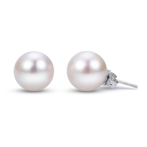 White Cultured Freshwater Pearl Stud Earrings
