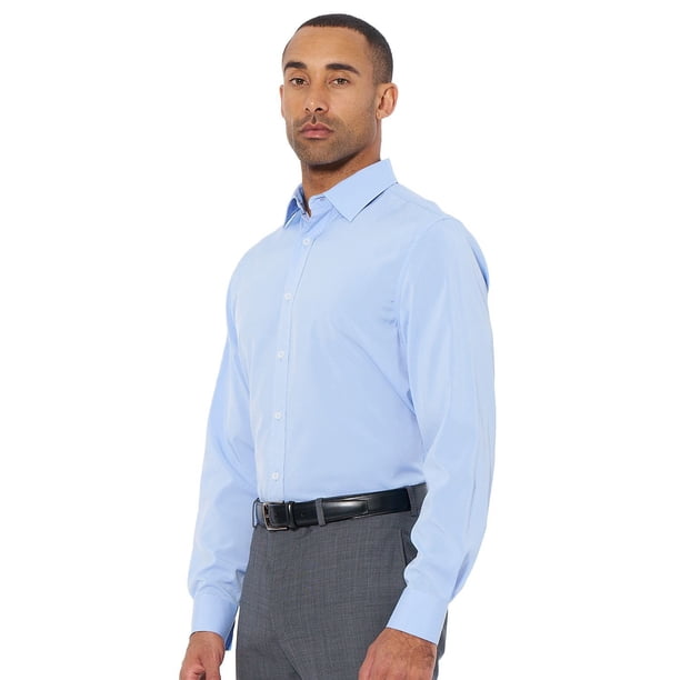 modern fit dress shirt Joseph Abboud Modern Fit Windowpane Dress Shirt, Blue