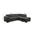 thumbnail image 13 of Zion Fabric Storage Sectional with Pullout Bed, 13 of 14