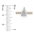 thumbnail image 4 of Lab Created Pear Cut Diamond Ring in 18K Gold, 4 of 5